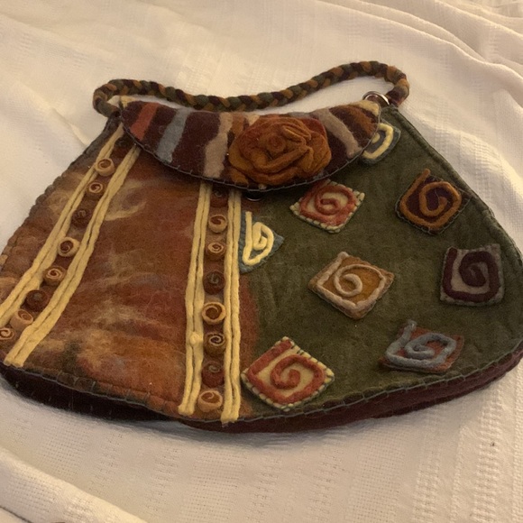 NEW Anthropologie Rising Tide handmade wool purse - Picture 2 of 16